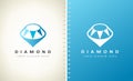 Diamond logo vector gemstone design